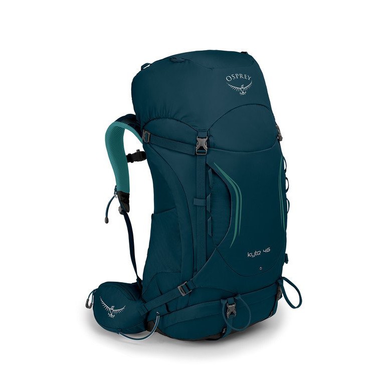 【Osprey】女 Kyte 46 專業中型登山背包 桑葚紫／冰湖綠［附原廠背包套］