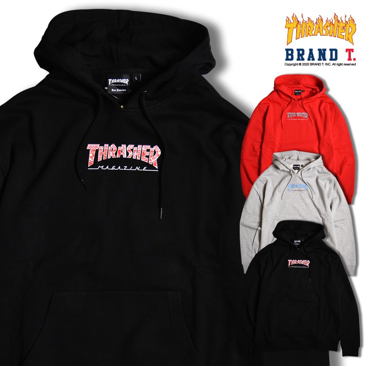 【Brand T】正規公司貨 日線 THRASHER BANDANA HOODIE 變形蟲 連帽 T恤 帽T 3色