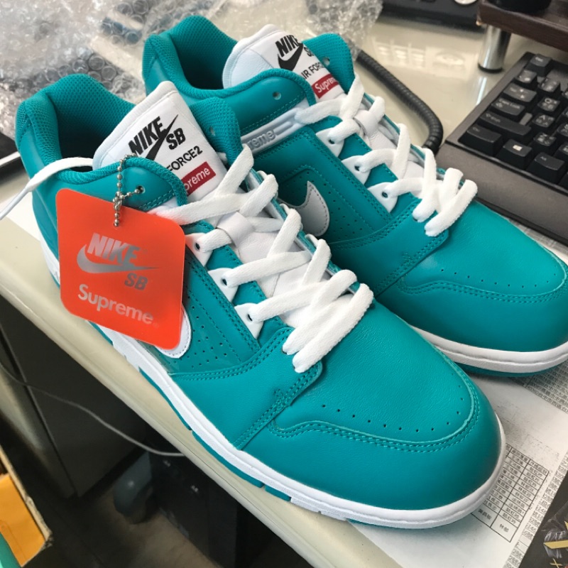 NIKE SB AF2 LOW SUPREME Tiffany 綠 US9.5僅此一雙全新公司貨 附購買憑證