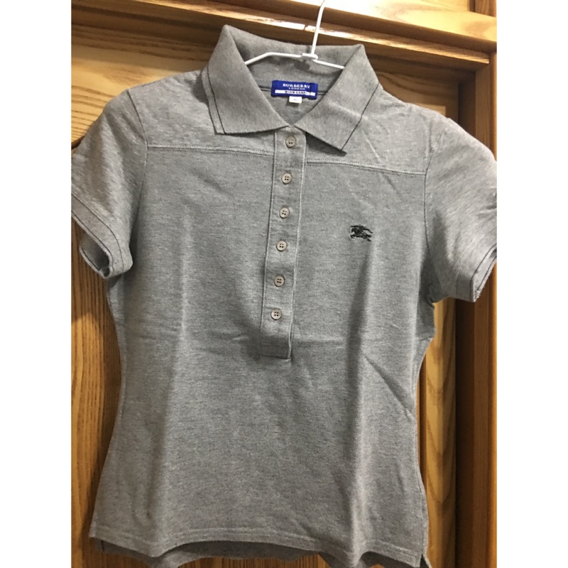 BURBERRY藍標灰色（日本伊勢丹百貨購入）-38號-POLO衫(全新商品)