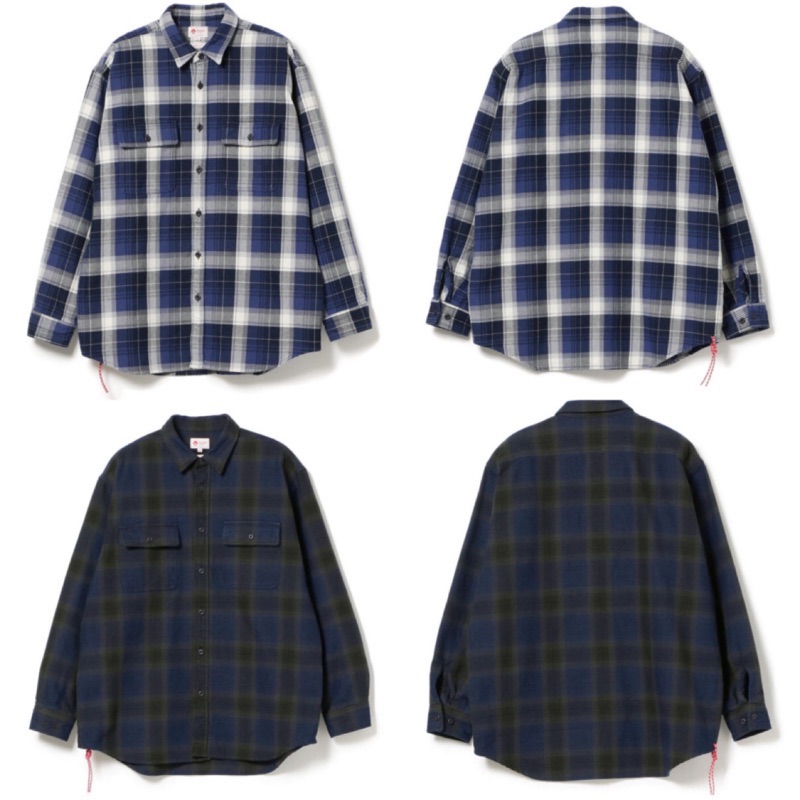 日本製 兩色 BEAMS JAPAN 格紋 長袖襯衫 小紅旗 indigo check SSZ NAUTICA 代購