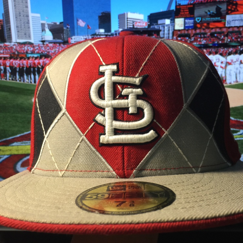 降價嘍!！New Era St. Louis Cardinals 絕版 菱格紋 三色拼棒球帽 59fifty 7 3/8