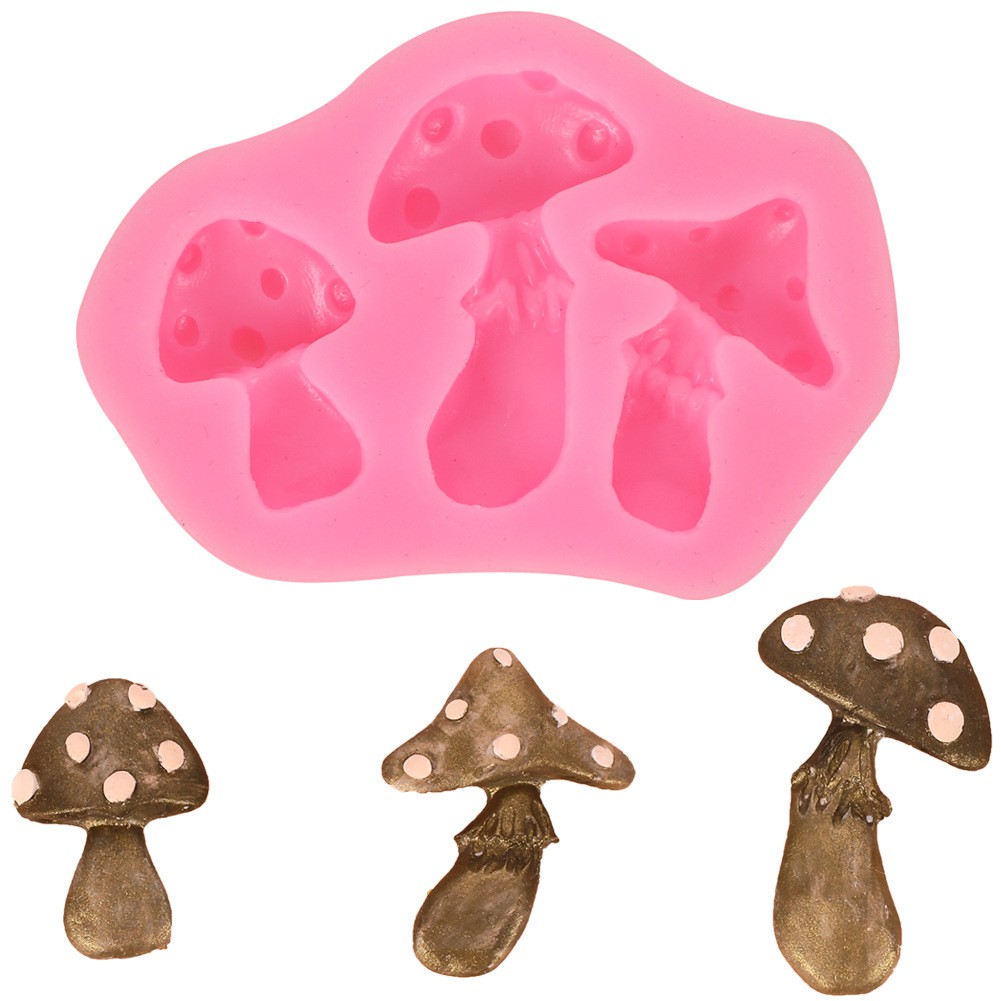 蘑菇翻糖矽膠模具 巧克力模 幹佩斯模 餅幹模 蛋糕裝飾模 DIY手工制作蘑菇模 冰格模 烘焙模具