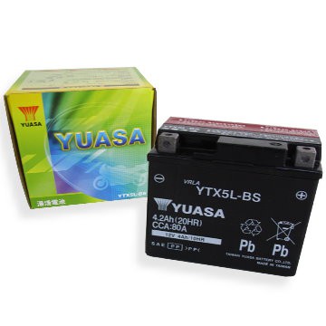 台灣 YUASA 湯淺 YTX5L 機車密閉型免保養電池 5號 機車電池 電瓶 同GTX5L