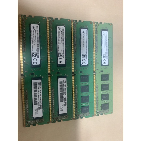 美光 DDR4 2133 4G 記憶體 4支