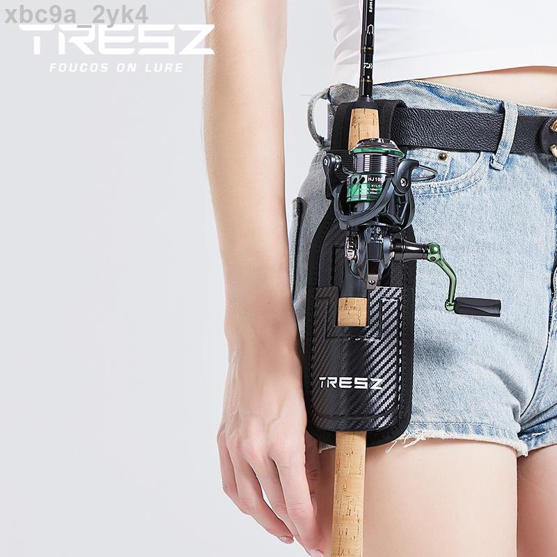 【萬家】【21新款】TRESZ 路亞插竿器 魚竿套便攜式插桿筒磯釣海釣腰帶竿架束袋保護套