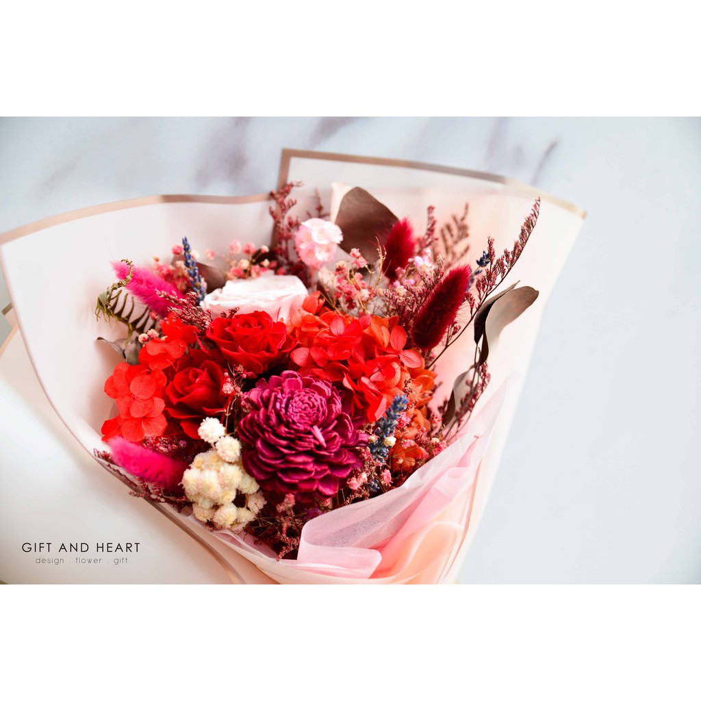 紅色乾燥花花束 那裏買最便宜與商品比價 21年10月 飛比價格