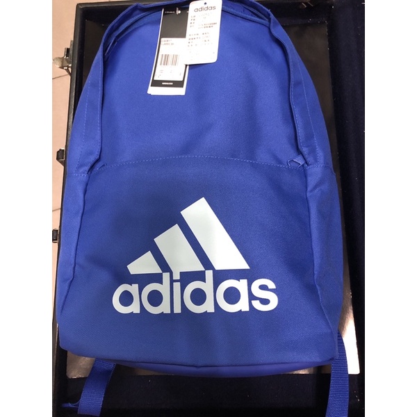 adidas 愛迪達 藍色帆布後背包—-背帶加厚，讓您輕鬆背著背包旅行！
