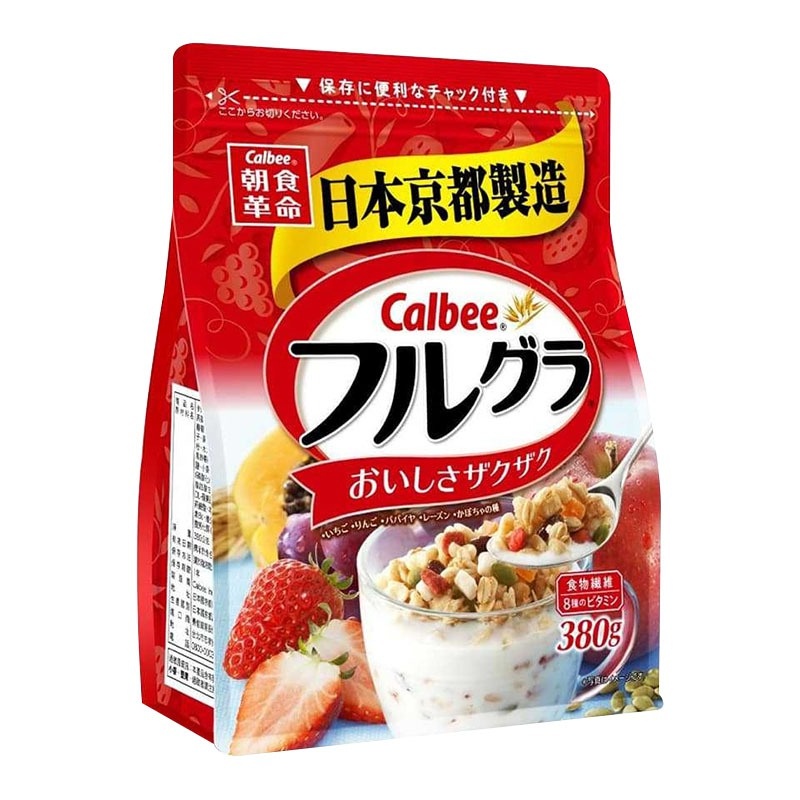 Calbee卡樂比 富果樂水果麥片(380g/包)/卡樂比富果樂減糖麥片350g/包