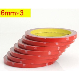<現貨>3M雙面膠 寬6mm (6mm長3米) 強力無痕 超薄泡沫膠帶 改車用黏膠 改裝用 汽機車貼