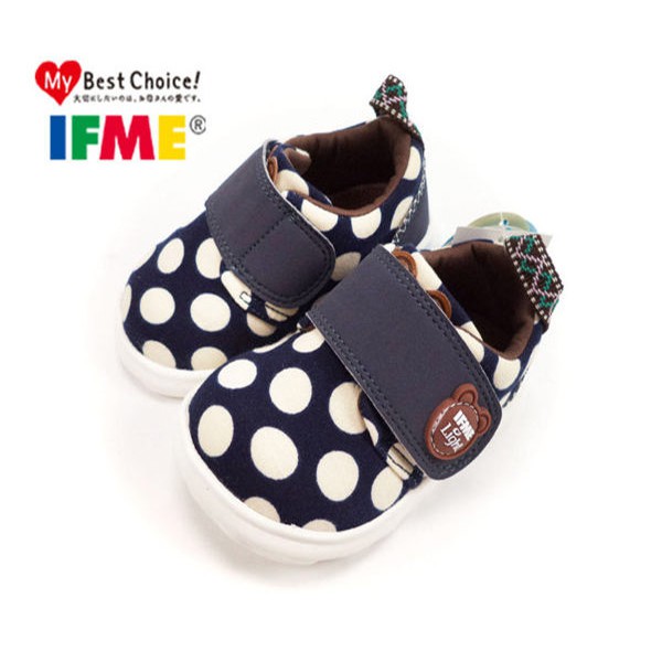 日本IFME Light 藍底點點 輕量學步鞋 寶寶鞋