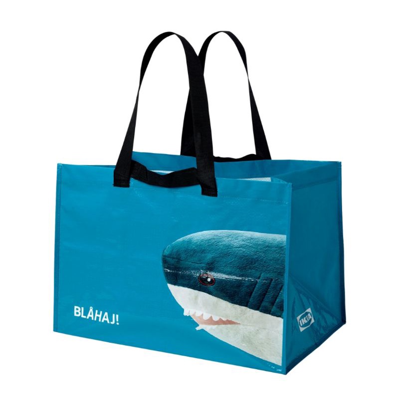 環保購物袋藍色/鯊魚