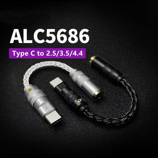 Realtek ALC5686 USB C 型耳塞 DAC 耳機放大器音頻解碼 DAC 電纜適用於 Android Wi