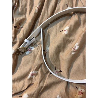 NET 白色 皮帶 圓圈