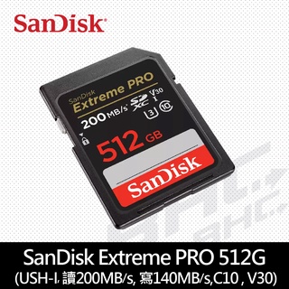 SanDisk Extreme Pro SDXC UHS-I(V30) 512GB 記憶卡 200MB/s