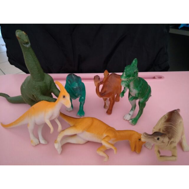 二手 恐龍模型玩具擺件塑製