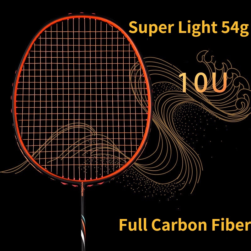 Gy 10U 54g超輕羽毛球拍日本T800碳纖維羽毛球拍24-30LBS盒裝