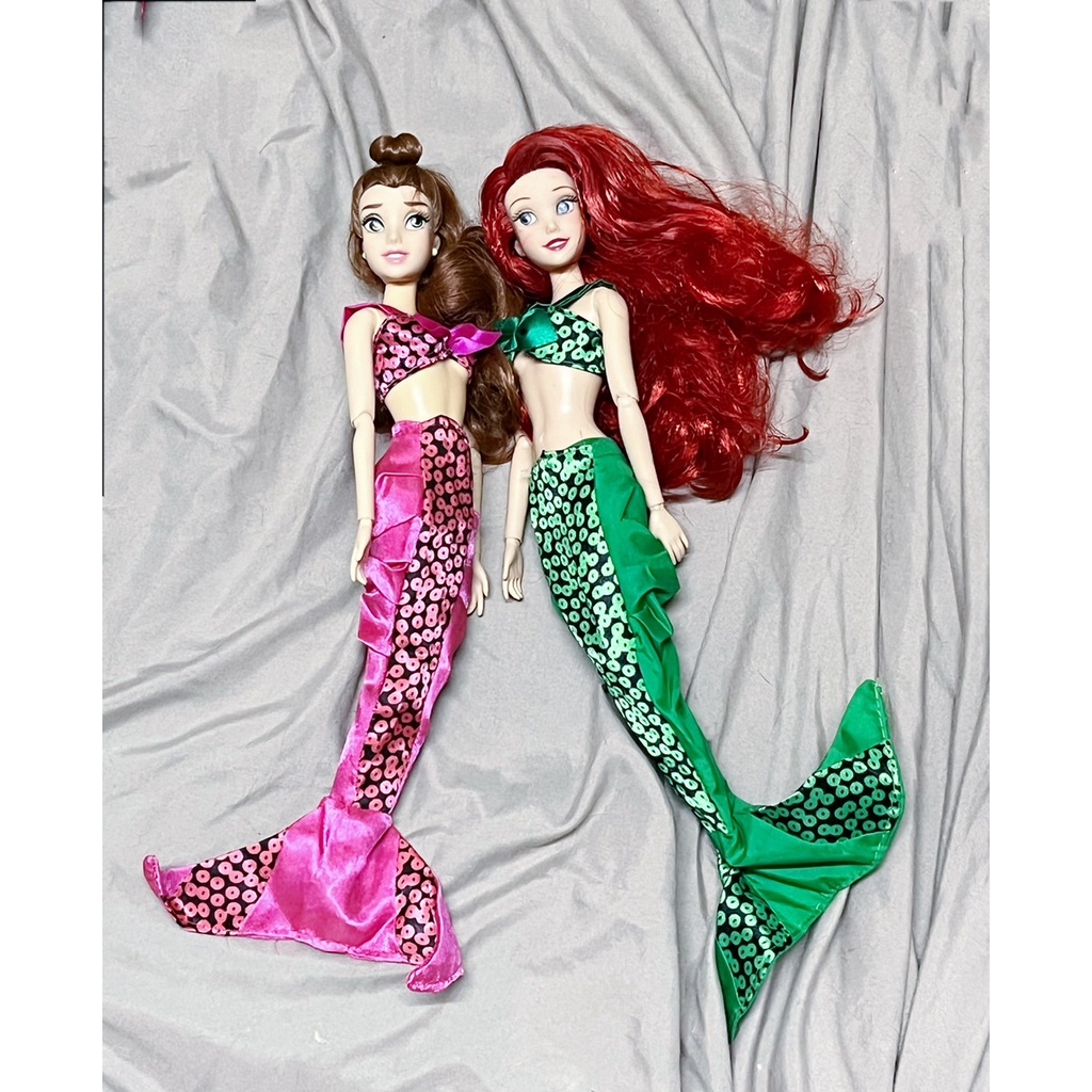 芭比 美人魚 人魚裝 魚尾 兩件式 套裝 小美人魚 泳衣 服裝 娃娃 衣服