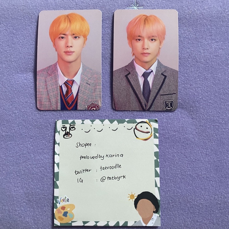 Bts 官方光卡 Taehyung Jin Answer L Osis PC V Seokjin