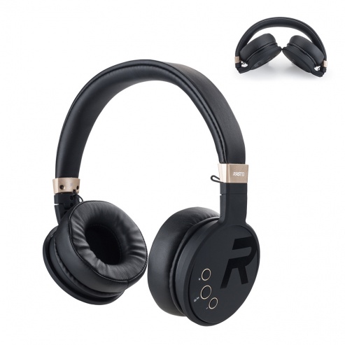 耳機 藍芽耳機 頭戴式耳機 RASTO RS24藍牙曜石黑摺疊耳罩式耳機