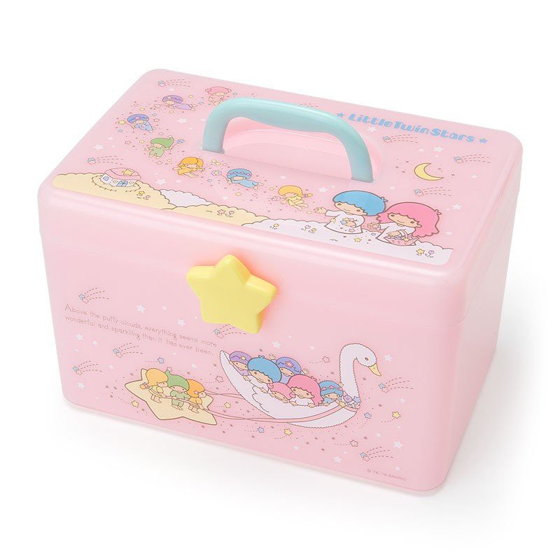 ♡松鼠日貨♡日本帶回 雙子星 kikilala  雙層 手提 收納盒 收納箱 飾品盒 工具箱 現貨！