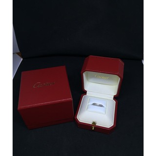 Image of [11月精品超優惠 48號 分期0利率] Cartier BALLERINE 弧形 鉑金 鑽石 線戒 婚戒