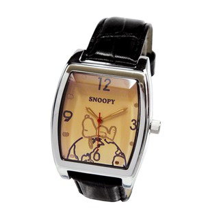 卡漫城 - Snoopy 方形 手錶 香檳色 ㊣版 史努比 史奴比 男錶 女錶 中性錶 水晶錶面 原價七折出清
