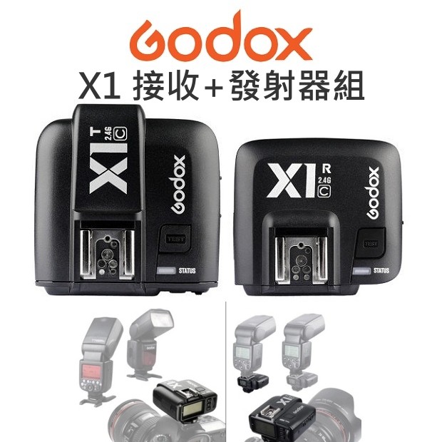 【中壢NOVA-水世界】GODOX X1C RX CANON 閃光燈無線觸發器【發射+接收器 套組】AD600 公司貨