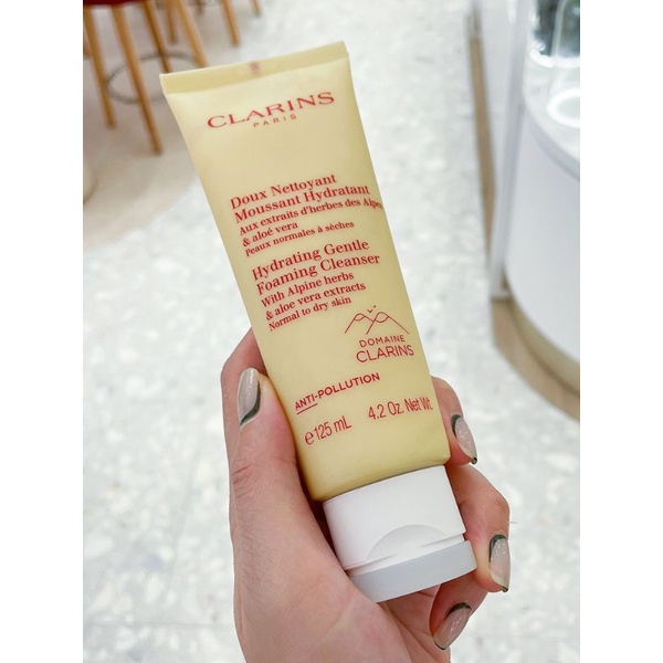 CLARINS 克蘭詩 阿爾卑斯純淨潔顏乳 125ml 嬌韻詩 棉花籽洗面乳 阿爾卑斯純淨洗面乳 橘子潔顏優酪