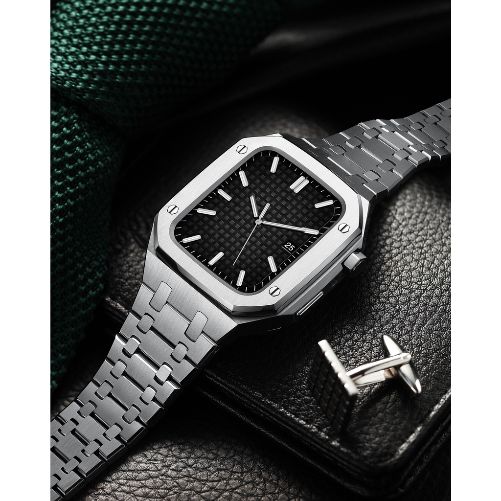 【Apple Watch 7、Apple Watch 8 不鏽鋼改裝錶殼】 45mm  AP款  蘋果手錶  皇家橡樹