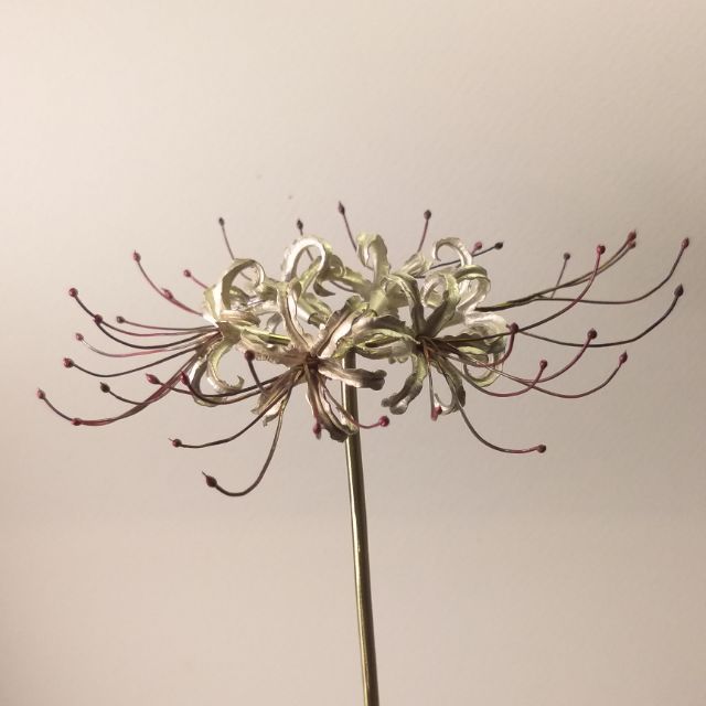 彼岸花金屬髮簪紅花石蒜 蝦皮購物
