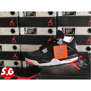 S.G AIR JORDAN 4 RETRO "BRED" 黑紅 OG 老屁股 IV AJ4 308497-060