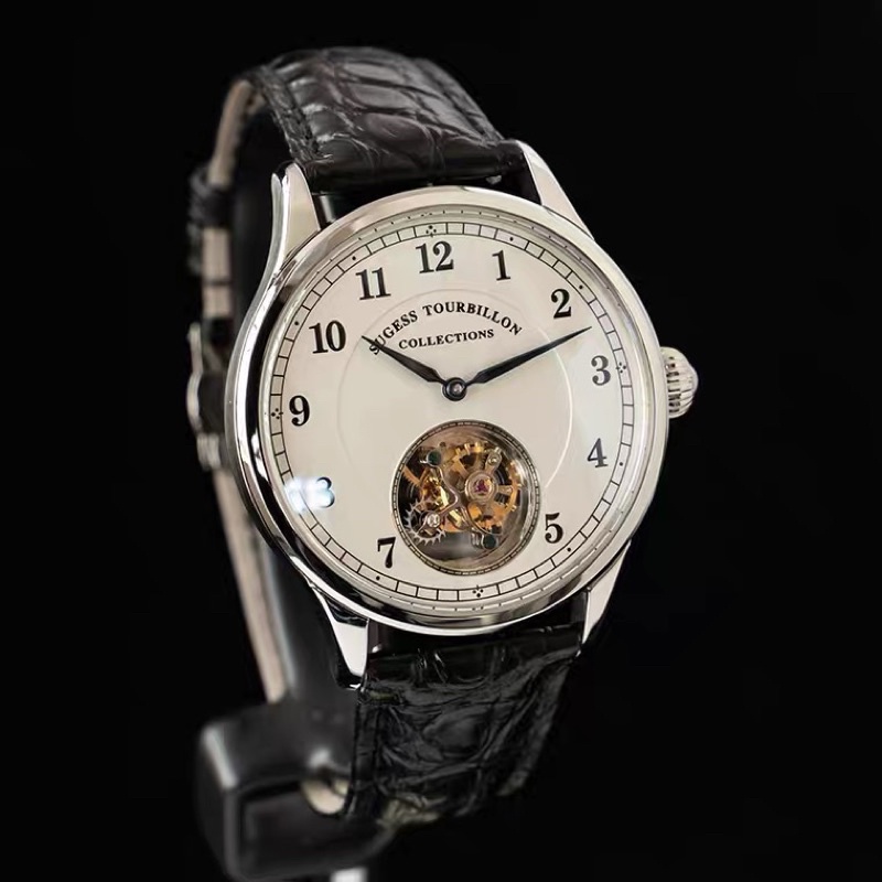 法國蘇格斯Sugess真陀飛輪腕錶 海鷗ST8000偏心式陀飛輪機芯.朗格風格