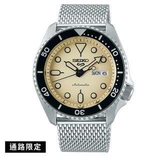 【SEIKO】5SPORTS 仿舊米白麵潛水風機械錶 米蘭錶帶 SRPD67K1 4R36-07G0Y 公司貨SK022