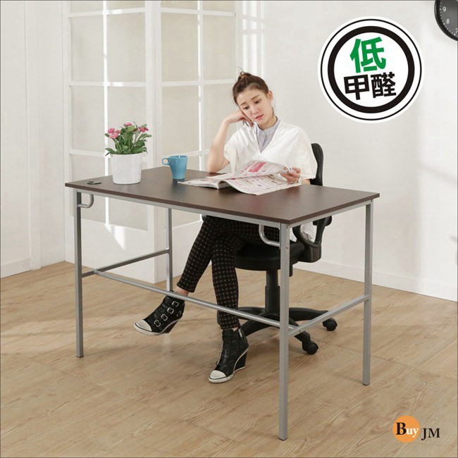 《BuyJM》2色可選/簡單型防潑水低甲醛粗管工作桌/電腦桌/寬120cm I-B-DE056