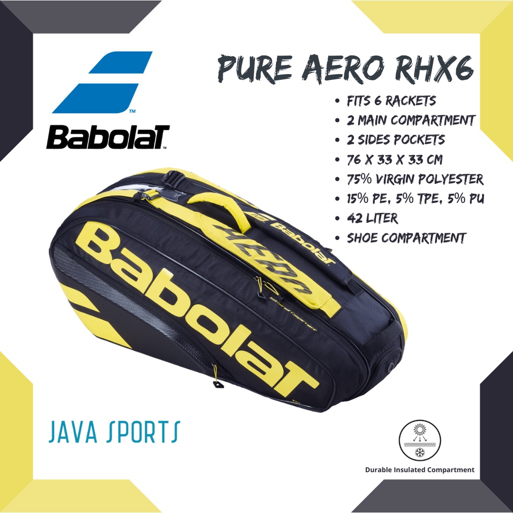 Babolat Pure Aero RHX6 網球包 6 球拍架 2