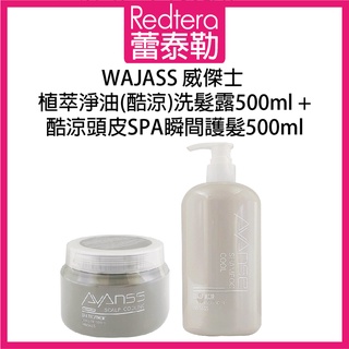 🔥蕾泰勒🔥 WAJASS威傑士 植萃淨油酷涼洗髮精 500ml + 酷涼頭皮SPA瞬間護髮 500ml