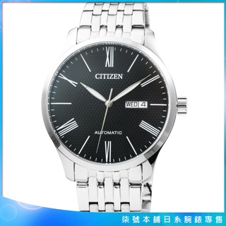 【柒號本舖】CITIZEN星辰機械鋼帶男錶-黑色 / NH8350-59E