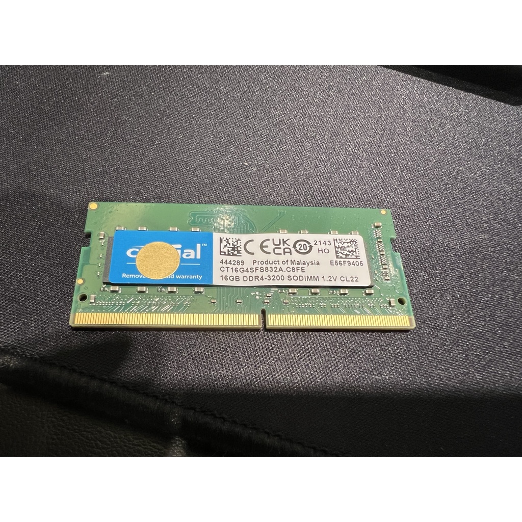 Micron 美光 Crucial DDR4 3200 16G 筆記型 記憶體 二手