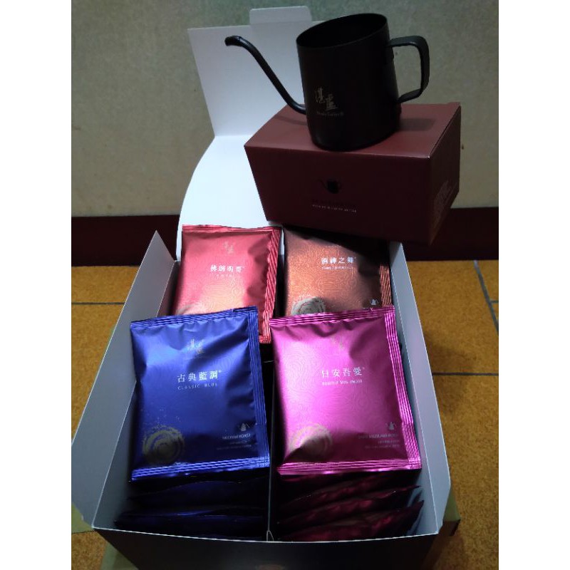 湛盧咖啡濾掛包 禮盒 40包 含手沖壺