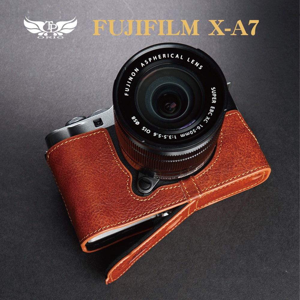 小馨小舖【TP 適用於 FUJIFILM X-A7 開底式相機底座】真皮底座 相機包 保護套 相機皮套 XA7