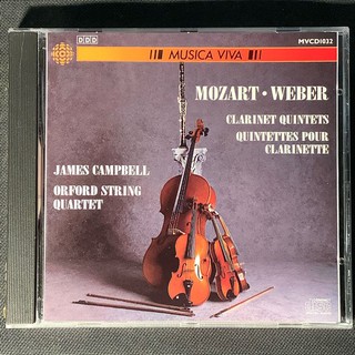 Mozart莫札特&Weber韋伯-Clarinet單簧管五重奏 舊版1989年加拿大版無ifpi