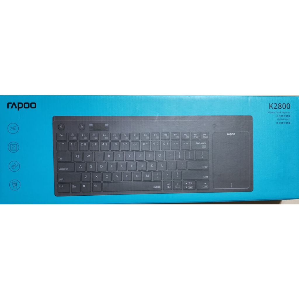 雷柏RAPOO 無線觸控鍵盤K2800（內建滑鼠滾輪鍵） 二手-近全新