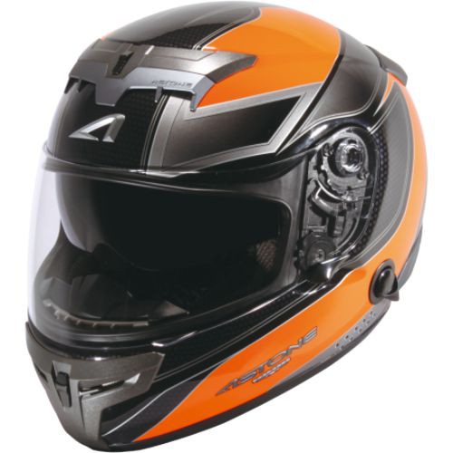 ASTONE GTR 黑/N19橘 碳纖維航太材質 可拆洗 內墨鏡 通風系統 吸濕排汗 全罩式 安全帽《比帽王》