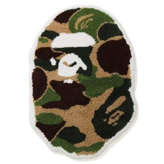 [FLOMMARKET] BAPE a bathing ape 綠迷彩 猿人頭 地毯