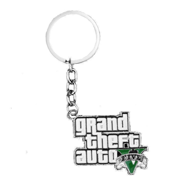 滿100發貨GTA5游戲周邊掛件 書包鑰匙扣 俠道列獵飛車手合金鑰匙扣鏈圈R星