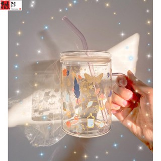 《微涼精品店》ins風 少女心玻璃杯 馬克杯 咖啡杯 牛奶杯 早餐杯 帶把手