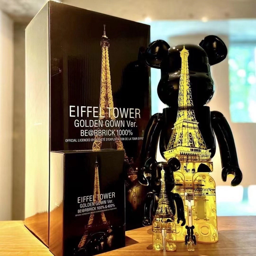 EIFFEL TOWER GOLDEN GOWN Ver. 1000％ BE@RBRICK EIFFEL TOWER GOLDEN GOWN Ver. 100％ & 400