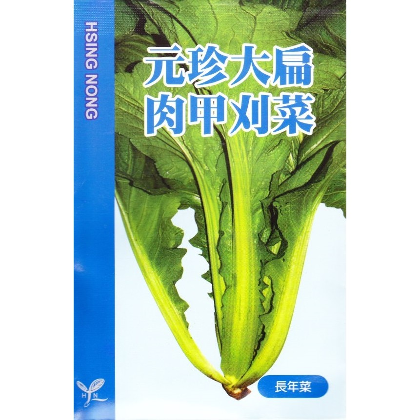 種子王國 元珍大扁肉甲刈菜 刈菜 長年菜 【芥菜類種子】興農種苗 家庭園藝 原包裝種子 每包約4公克