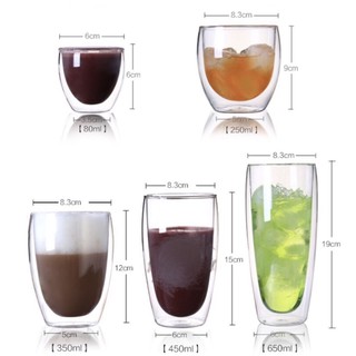 現貨 雙層耐熱杯 雙層玻璃杯 咖啡杯 果汁杯 牛奶杯